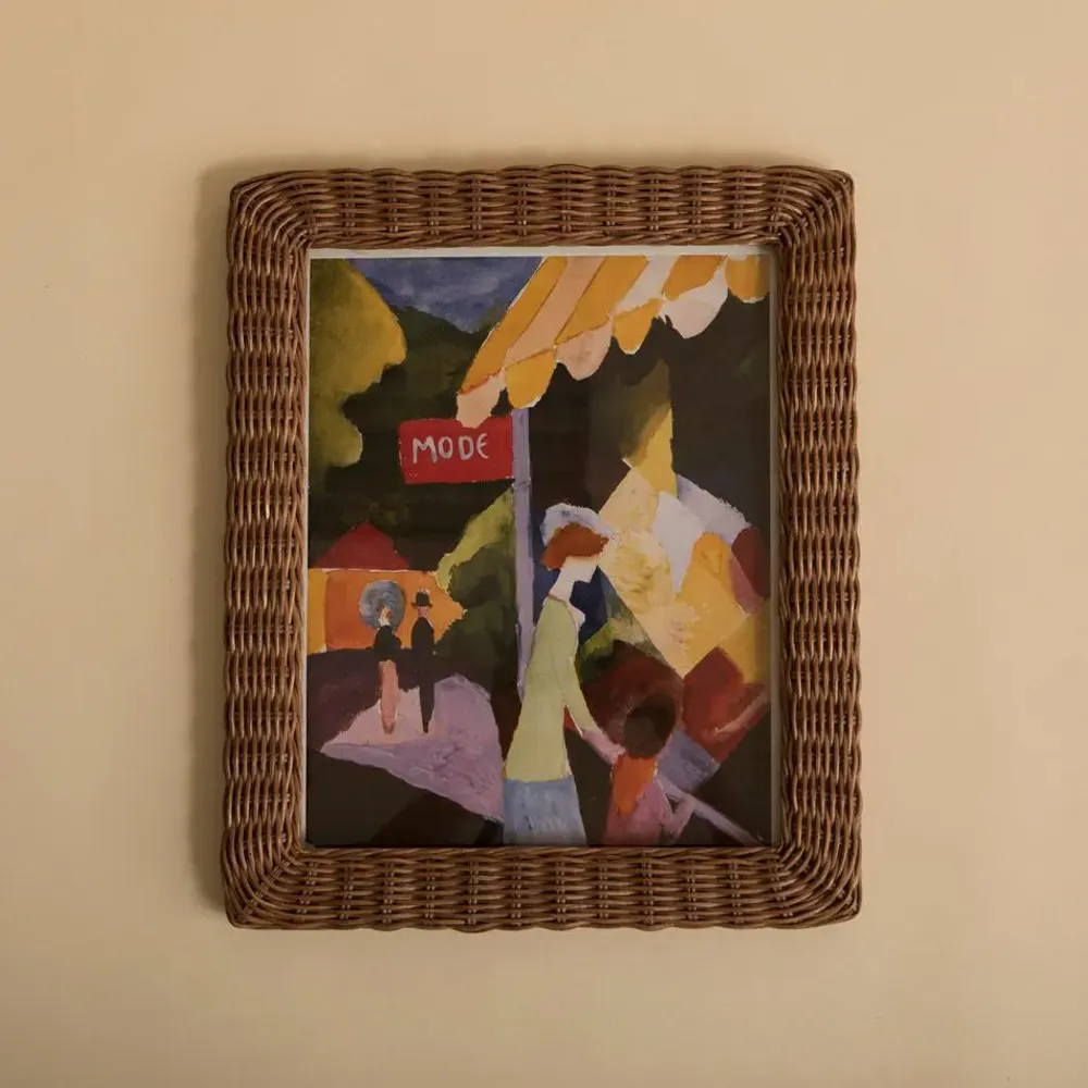 Cadres - CADRE PHOTO EN ROTIN TRESSÉ À LA MAIN HARPER - MAHE HOMEWARE