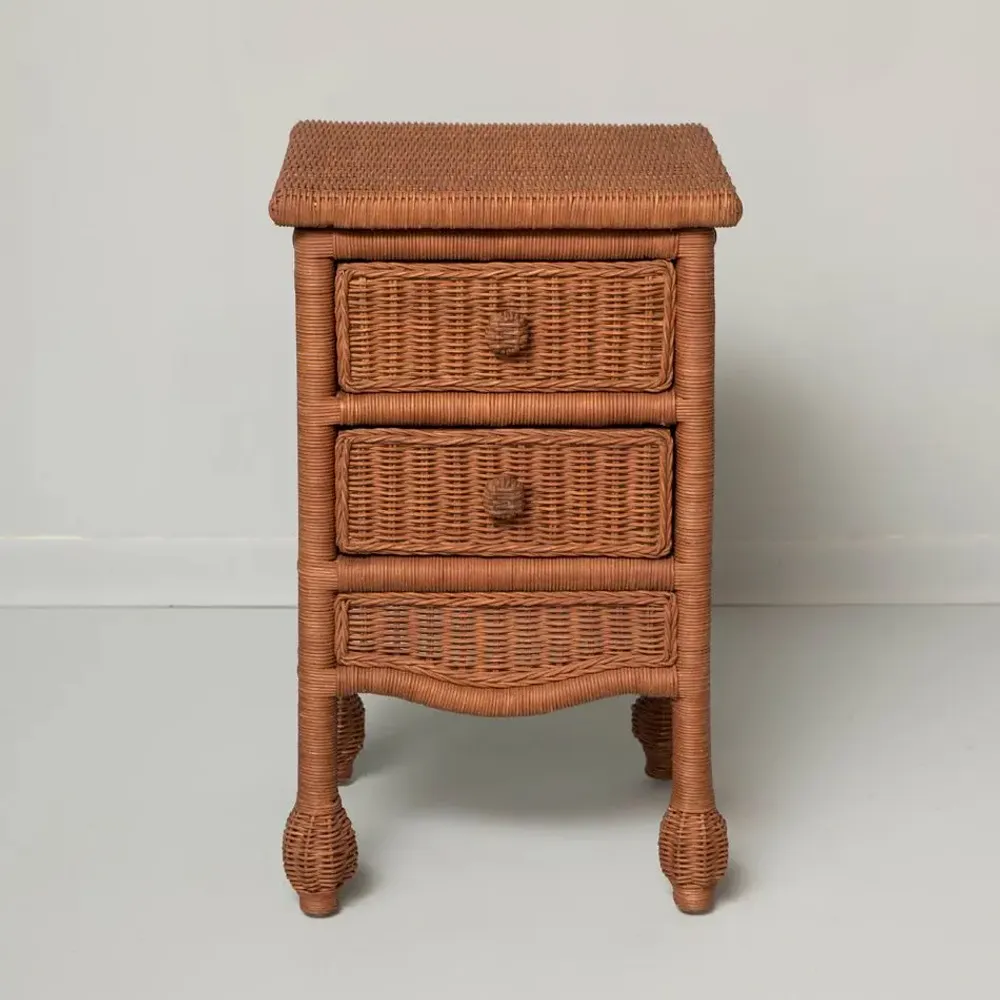 Tables de nuit - TABLE DE CHEVET EN ROTIN CAMILA NATUREL - MAHE HOMEWARE