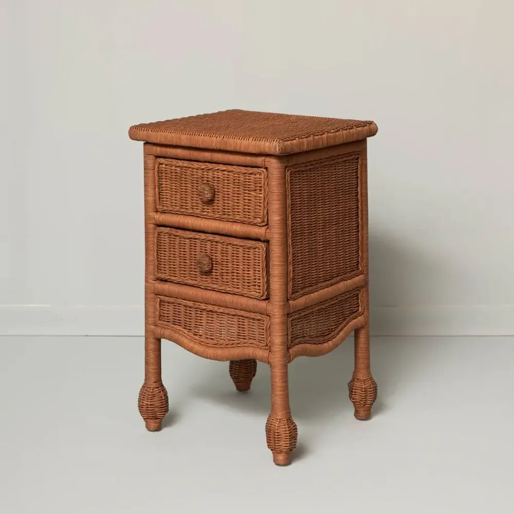 Tables de nuit - TABLE DE CHEVET EN ROTIN CAMILA NATUREL - MAHE HOMEWARE