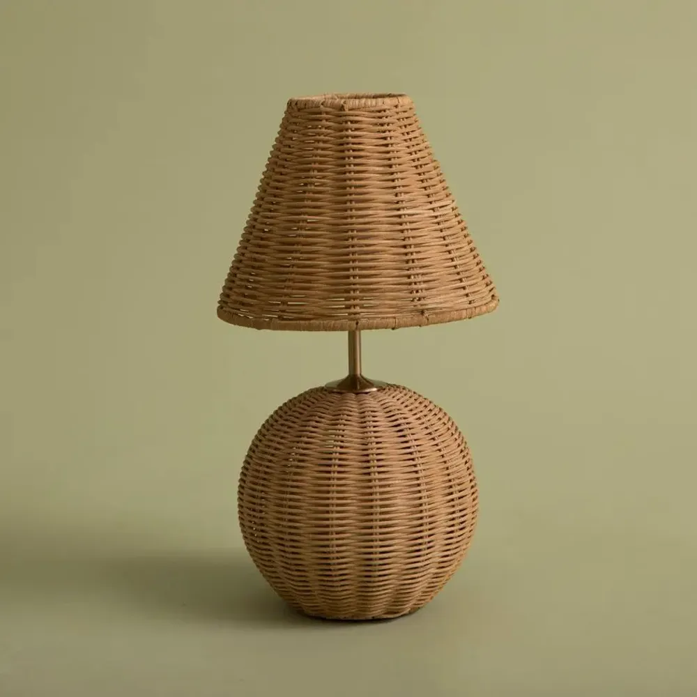 Lampes de table - LAMPE DE TABLE SANS FIL EN ROTIN AVEC ABAT-JOUR EN ROTIN - MAHE HOMEWARE