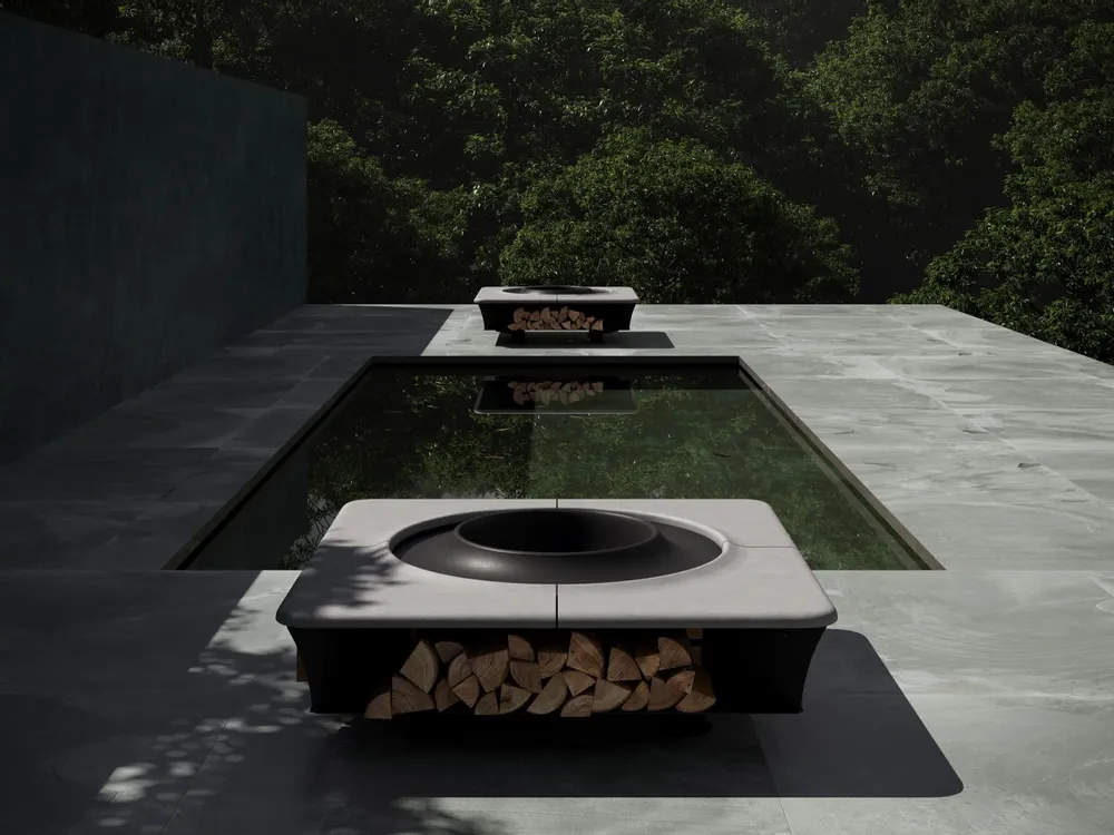 Cheminées d'extérieur - Brasero Caldera Square - SNOC