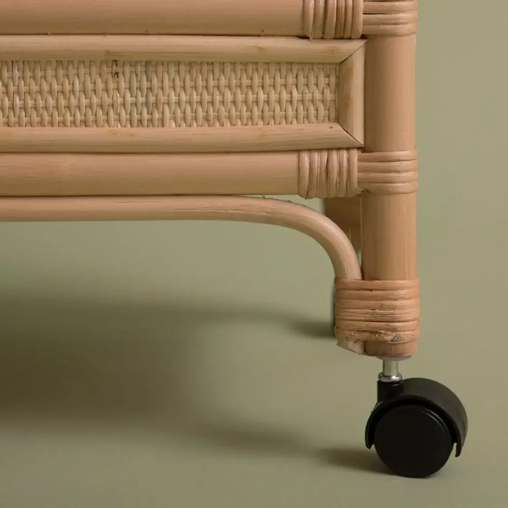 Chariots - CHARIOT DE BAR EN ROTIN COPPELIA - MAHE HOMEWARE