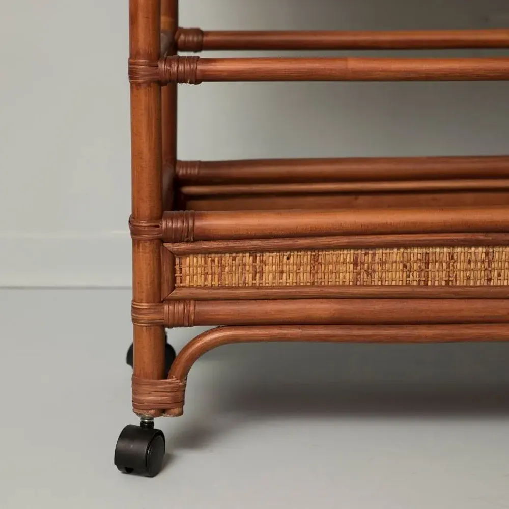 Chariots - CHARIOT DE BAR EN ROTIN COPPELIA - MAHE HOMEWARE