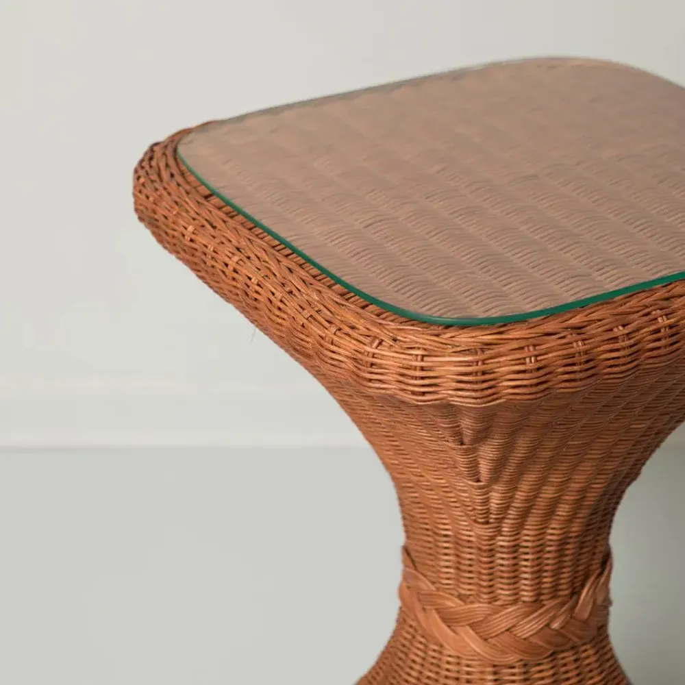 Autres tables  - TABLE D'APPOINT EN ROTIN SABBIA - MAHE HOMEWARE