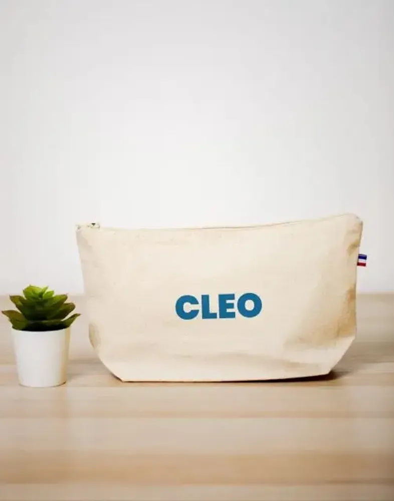 Sacs et cabas - Trousse en coton à personnaliser Made in France - Cleo - MEME BERNADETTE (FEEL-INDE)