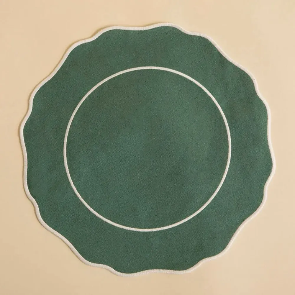 Linge de table textile - NAPPERON ROND EN LIN ANTITACHE - MAHE HOMEWARE