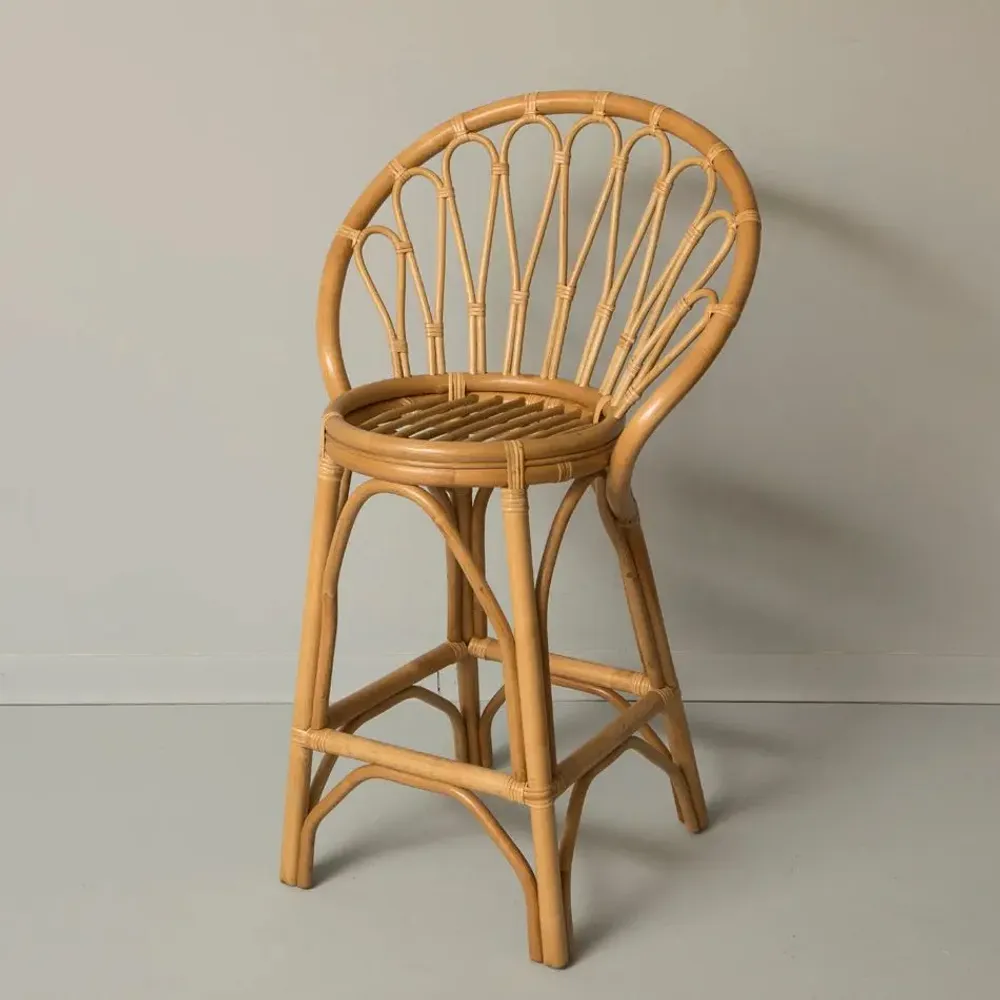 Chaises - TABOURET DE COMPTOIR EN ROTIN PÉTUNIA NATUREL - MAHE HOMEWARE