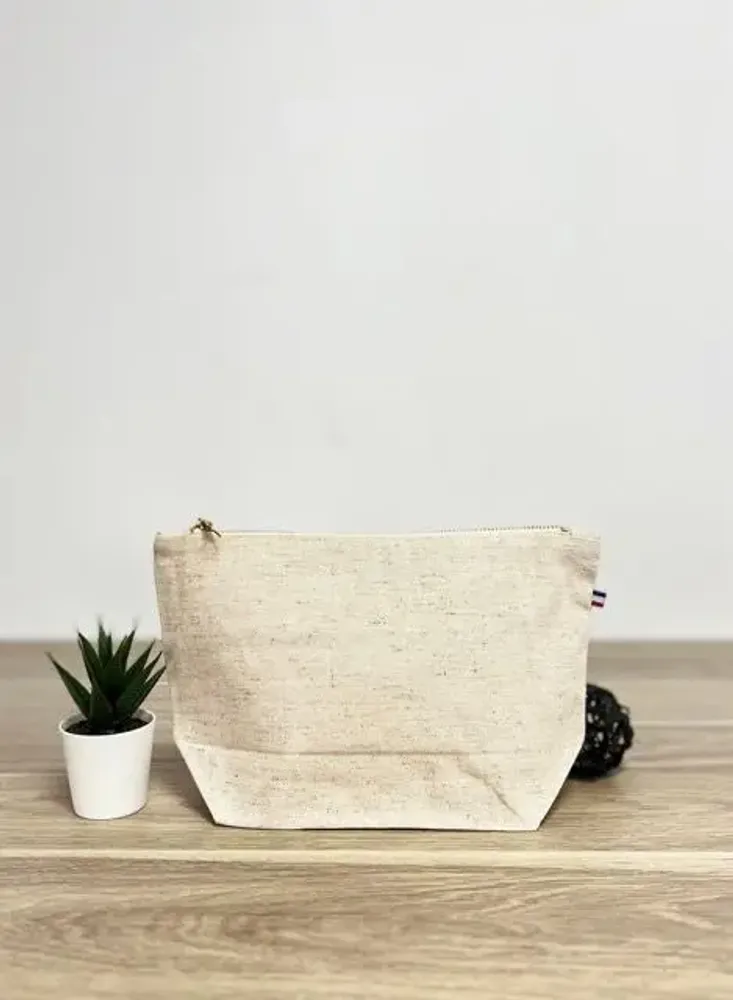 Sacs et cabas - Trousse personnalisable en coton et chanvre Made in France - Emilie - MEME BERNADETTE (FEEL-INDE)