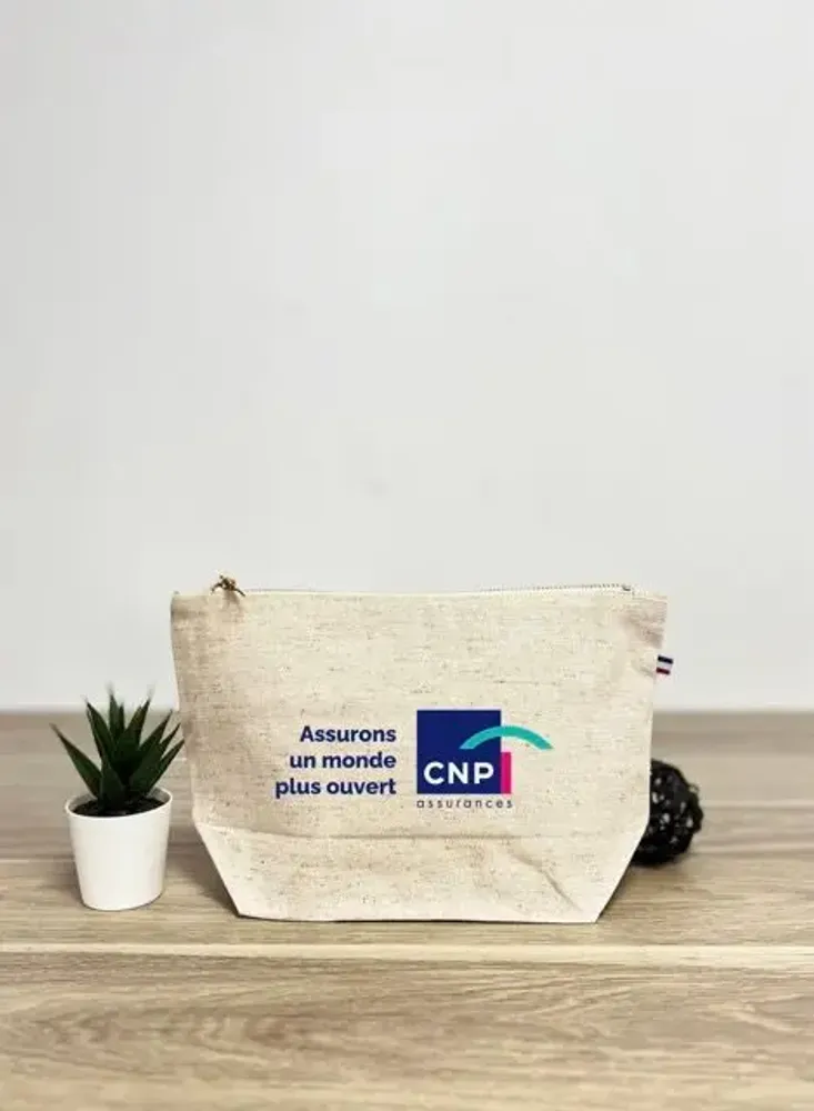 Sacs et cabas - Trousse personnalisable en coton et chanvre Made in France - Emilie - MEME BERNADETTE (FEEL-INDE)