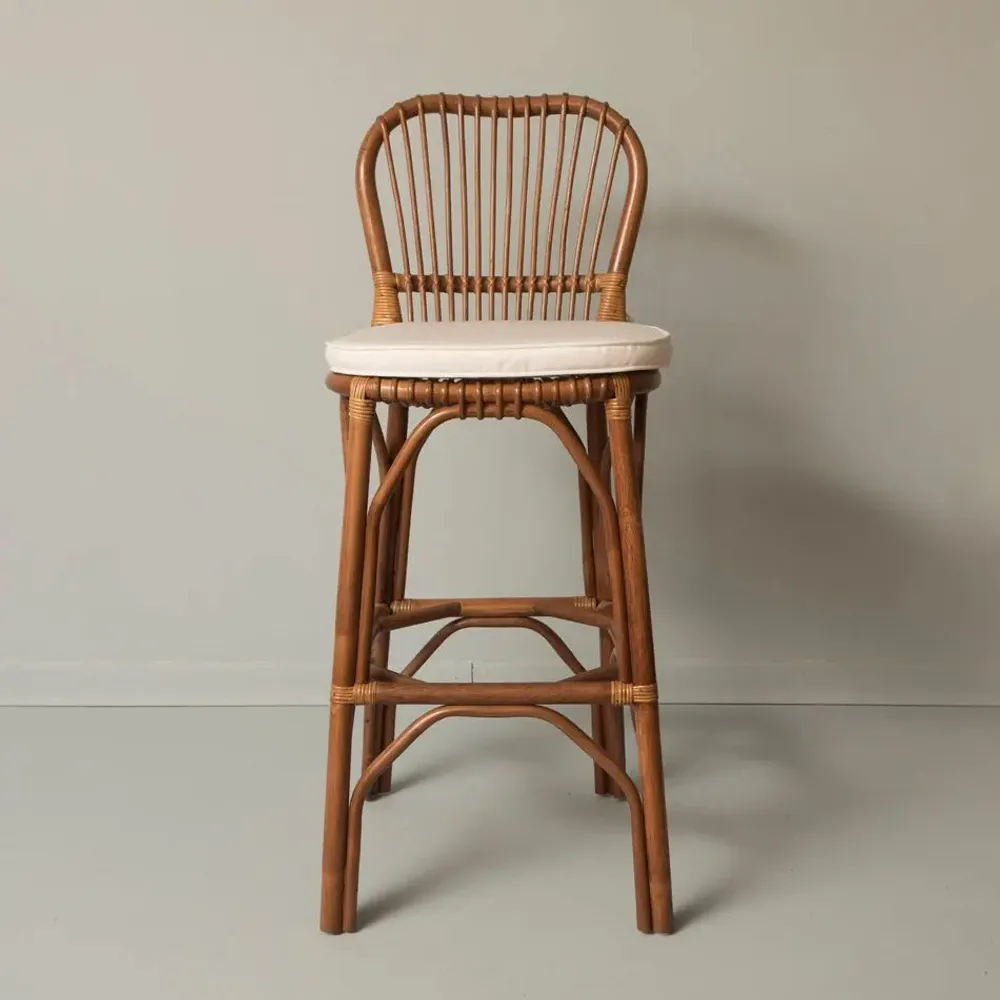 Chaises - TABOURET DE BAR EN ROTIN PHILIPPE MARRON - MAHE HOMEWARE
