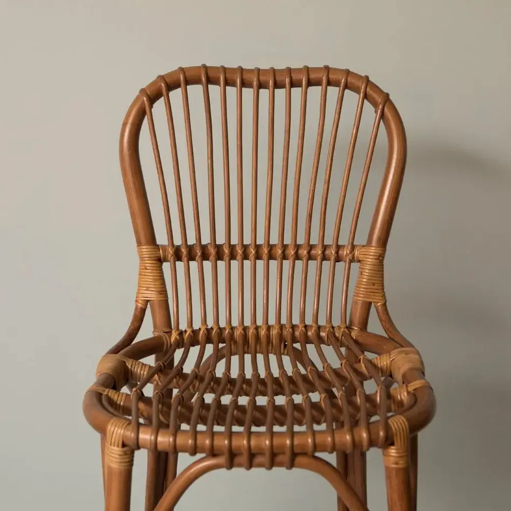 Chaises - TABOURET DE BAR EN ROTIN PHILIPPE MARRON - MAHE HOMEWARE