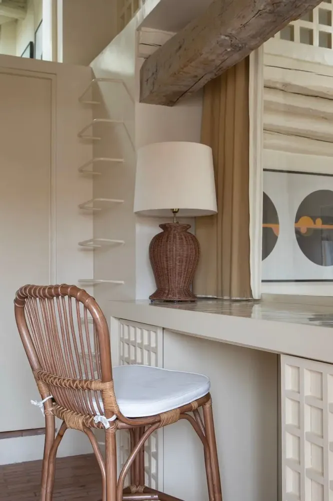 Chaises - TABOURET DE BAR EN ROTIN PHILIPPE MARRON - MAHE HOMEWARE