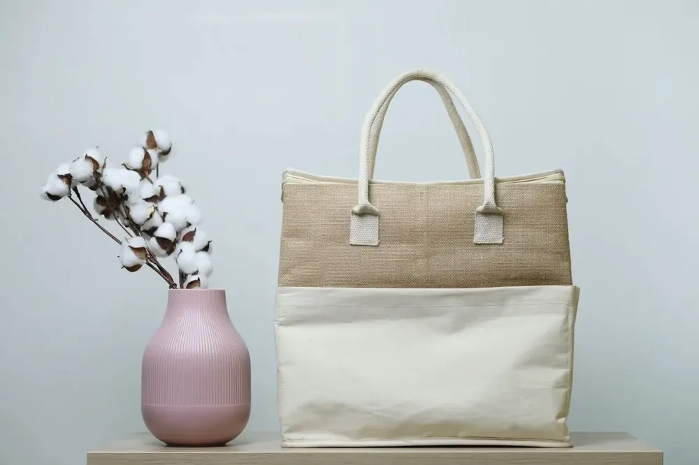 Bags and totes - Customizable Cotton and Jute Insulated Bag – JUT57 ISO - MEME BERNADETTE (FEEL-INDE)