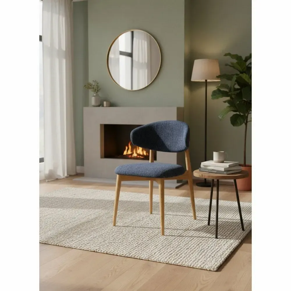 Chaises - Chaise Jaspe Naturel et Bleu - EMPREINTE DU TEMPS