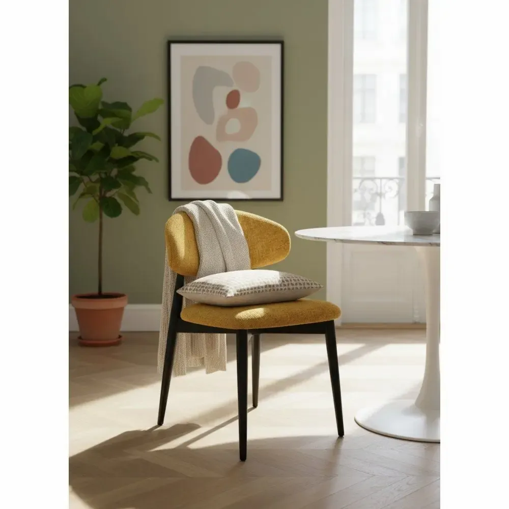 Chaises - Chaise Jaspe Black & Yellow - EMPREINTE DU TEMPS