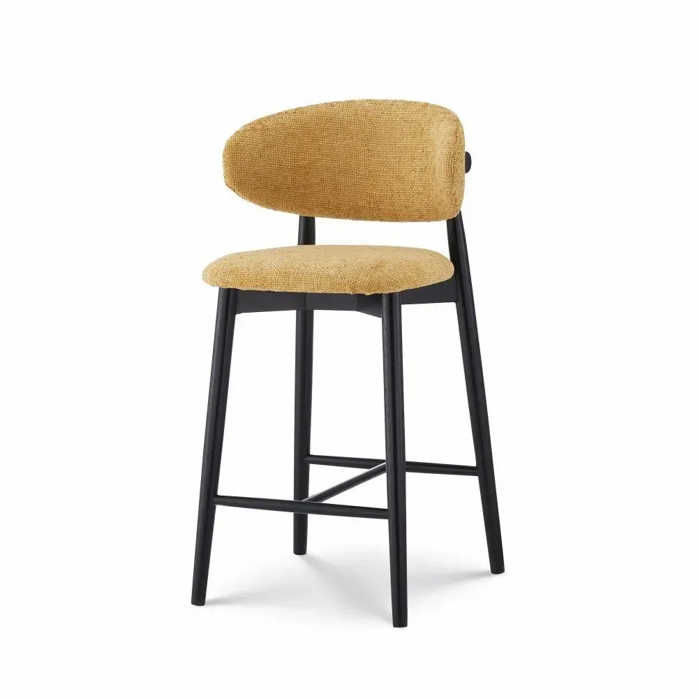 Stools - Jaspe Black & Yellow Stool - EMPREINTE DU TEMPS