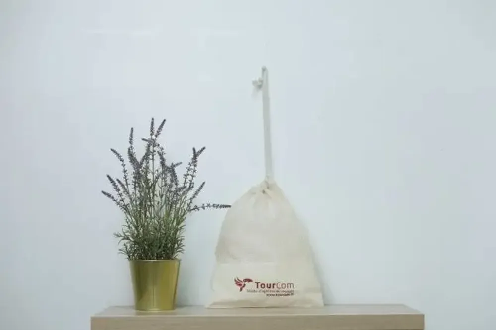 Sacs et cabas - Pochon filet coton bio à personnaliser – ORG VB1 - MEME BERNADETTE (FEEL-INDE)