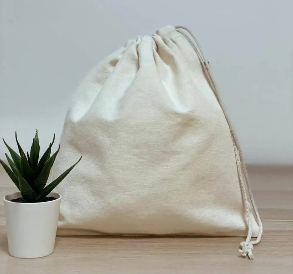 Bags and totes - 260g cotton drawstring pouch Made in France to customize – Audrey M - MEME BERNADETTE (FEEL-INDE)