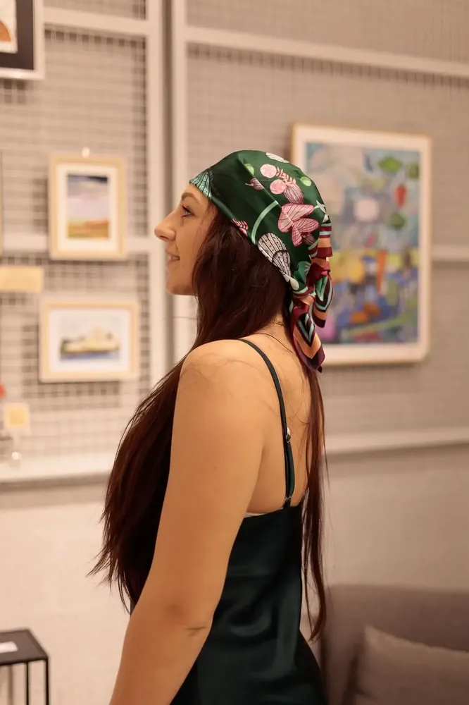 Scarves - scarf, Silk square 67, Pure silk, French creation and printing - KOUNTHEA RETH