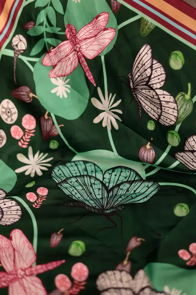 Scarves - scarf, Silk square 67, Pure silk, French creation and printing - KOUNTHEA RETH