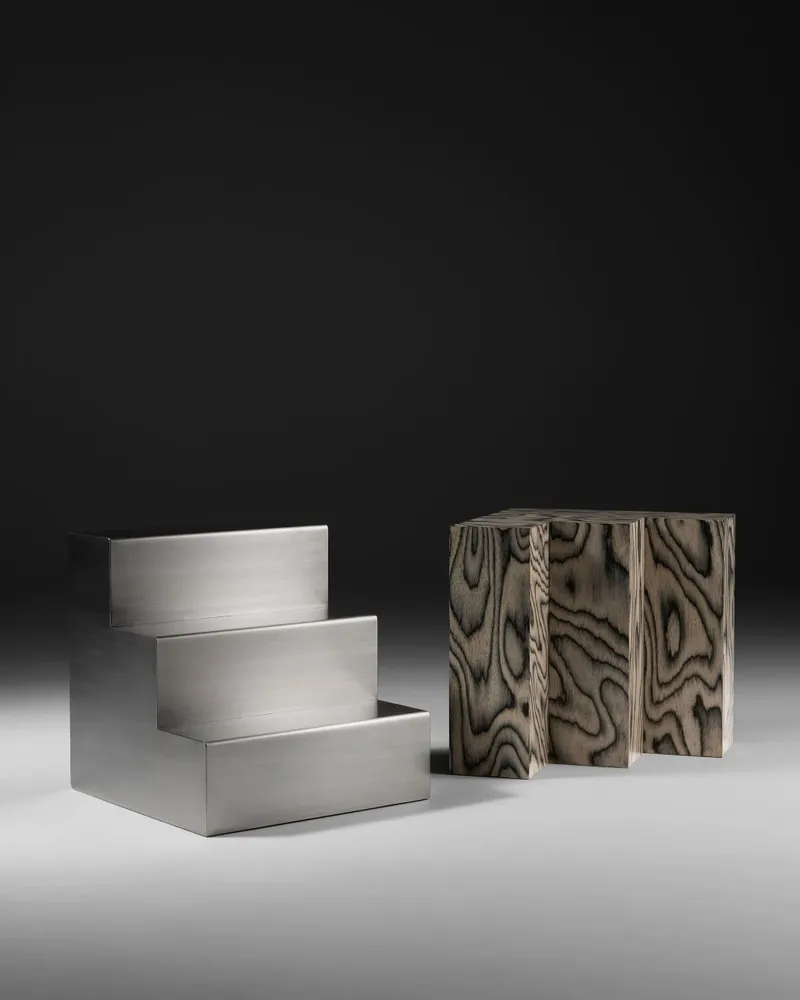 Autres tables  - Monolit Side Table -Stainless Steel - ARBORE BY CAREL WOODWORKS