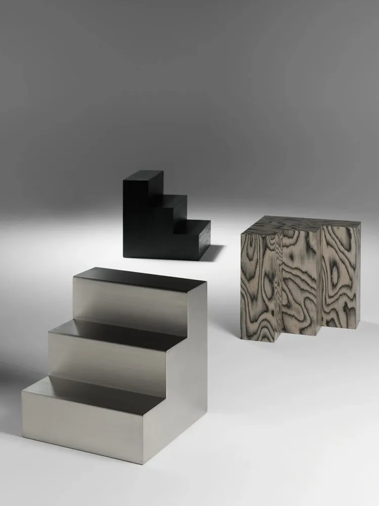 Autres tables  - Monolit Side Table -Stainless Steel - ARBORE BY CAREL WOODWORKS