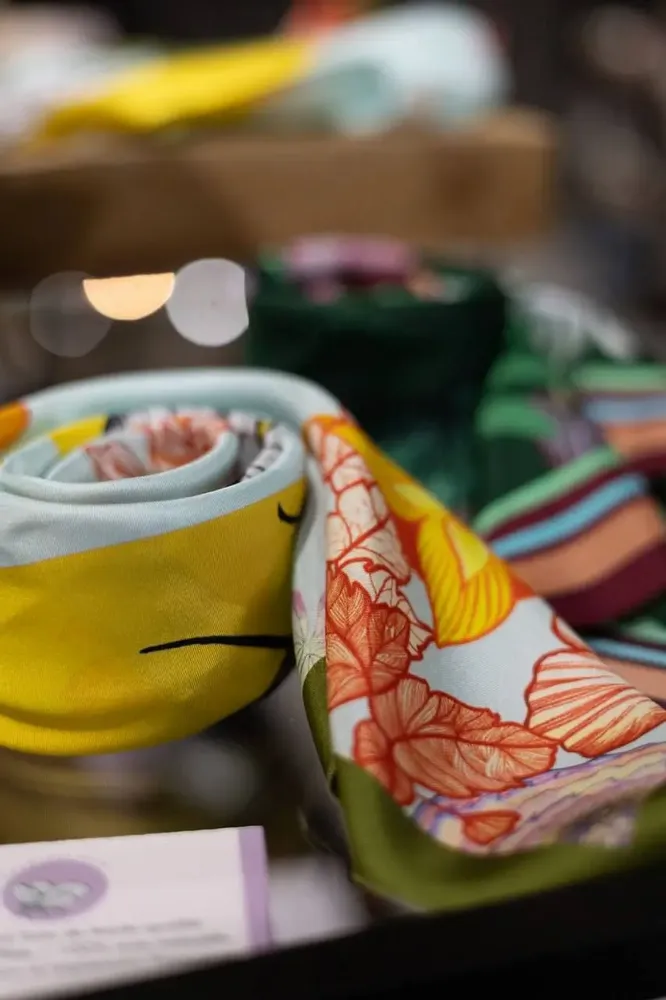 Scarves - scarf, Silk square 67, Pure silk, French creation and printing - KOUNTHEA RETH