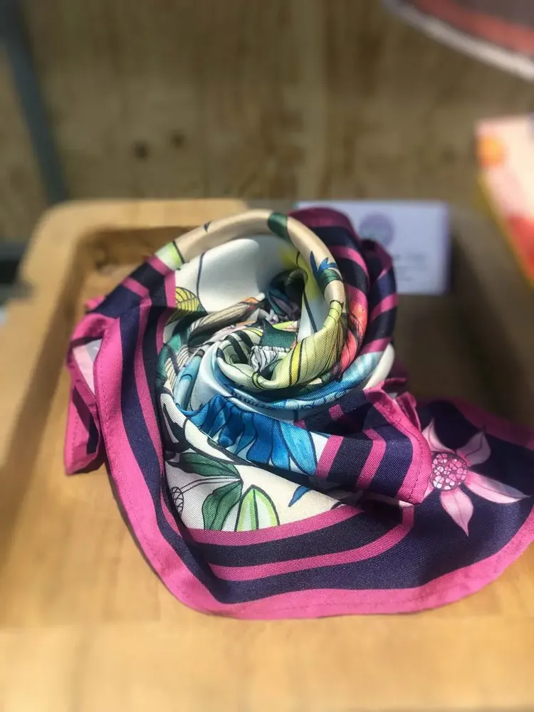 Scarves - satin scarf, French creation and printing - KOUNTHEA RETH