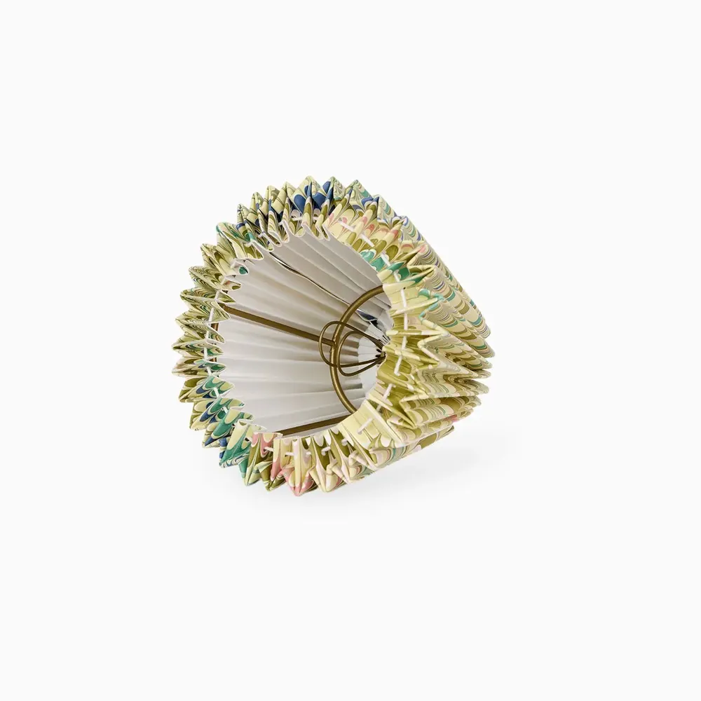 Decorative objects - MARBLED SMALL PLEATED LAMPSHADE - MOSS MOUNTAIN - CRAFT BOAT