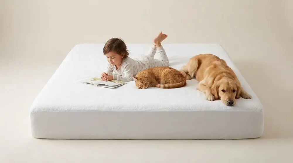 Hotel bedding - The Nube mattress protector - KAMASANA