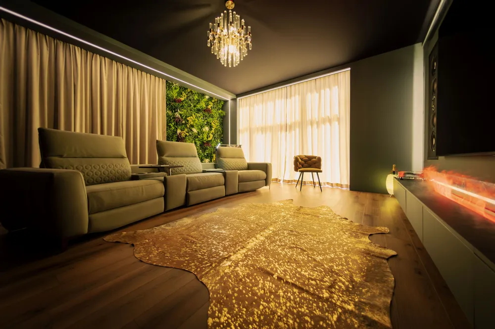 TV stands - High-end 30m² lounge - OPALE lounge - MYCINÉ