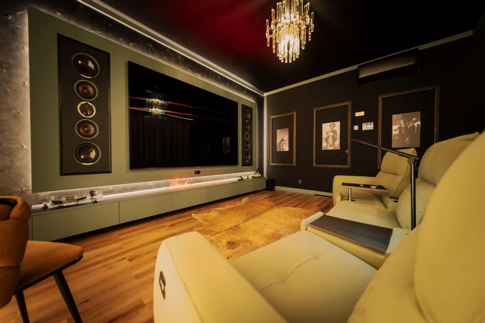 TV stands - High-end 30m² lounge - OPALE lounge - MYCINÉ