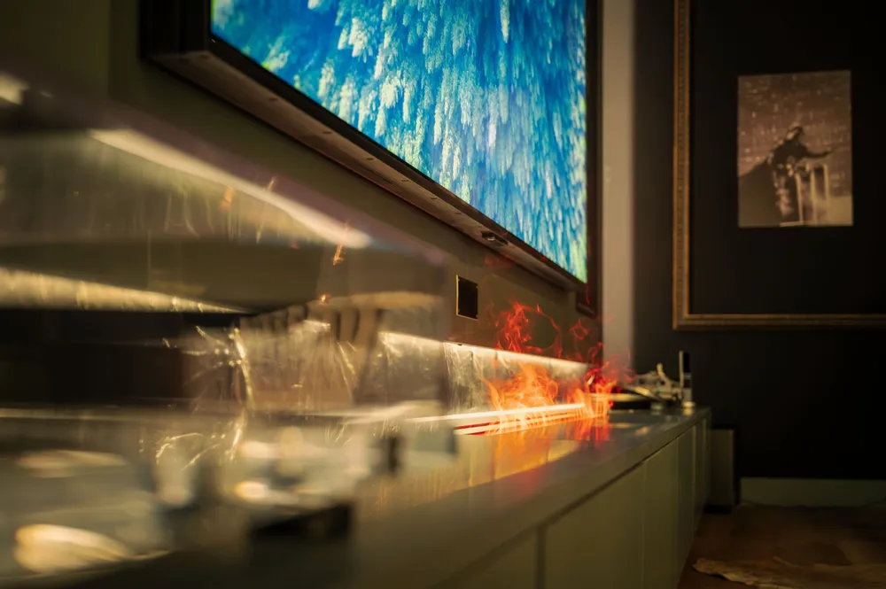 TV stands - High-end 30m² lounge - OPALE lounge - MYCINÉ