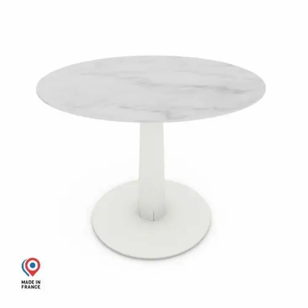 Dining Tables - AQUILA MARBLE DECOR ROUND DINING TABLE - DECO-GEM
