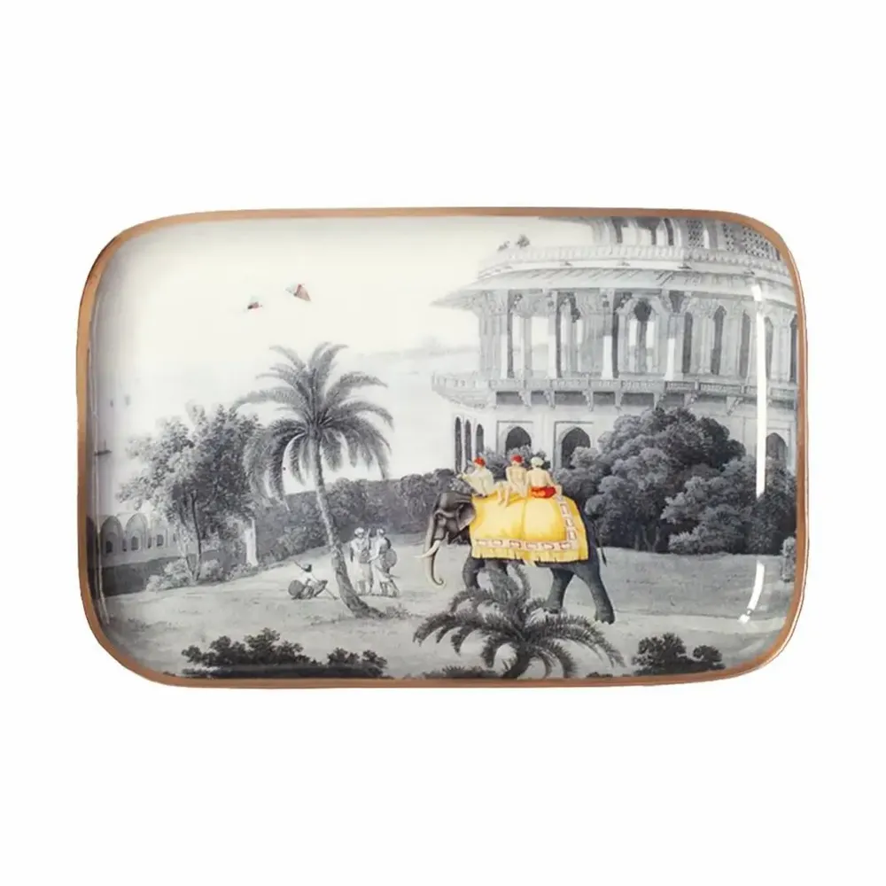 Trays - India enamelled tray - PARADISIO IMAGINARIUM