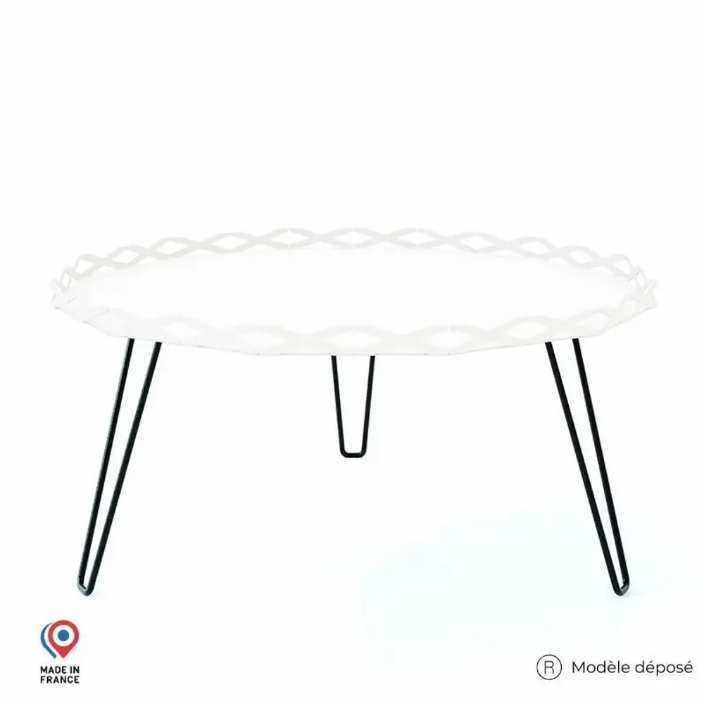 Tables de jardin - TABLE BASSE EN ACIER AURA - DECO-GEM