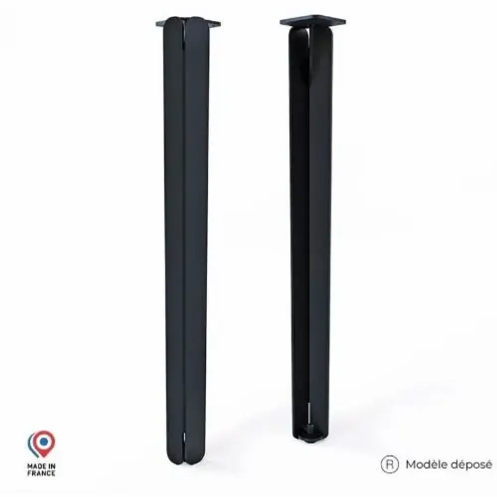 Tables Salle à Manger - PIED DE TABLE HAUT EN ACIER JASPE - LOT DE 2 PIEDS - DECO-GEM