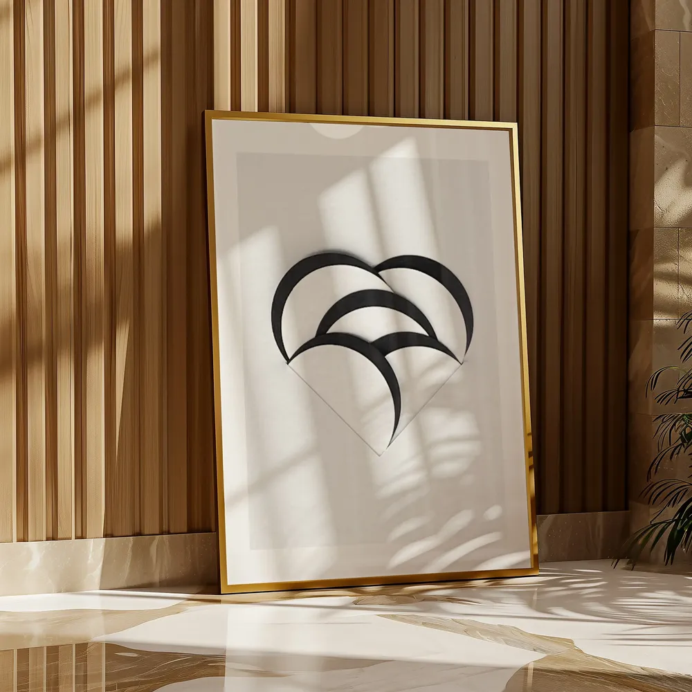 Gifts - HEART Foil Board - White - OISO