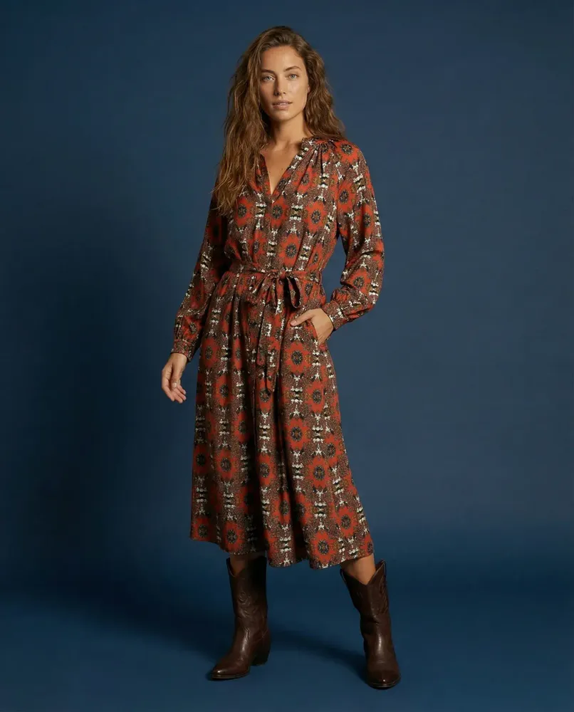 Apparel - 3 . ML POLA MAXI DRESS - STELLA FOREST