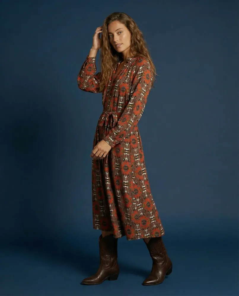 Apparel - 3 . ML POLA MAXI DRESS - STELLA FOREST