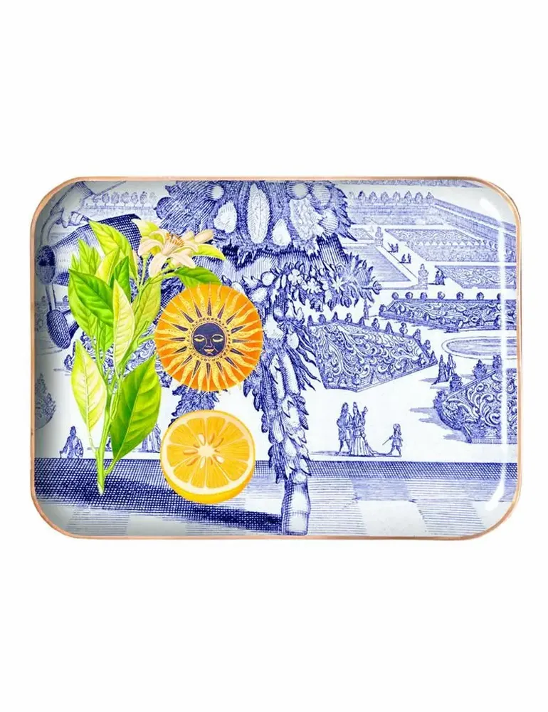 Plateaux - Plateau émaillé demi-format  "Versailles" - PARADISIO IMAGINARIUM