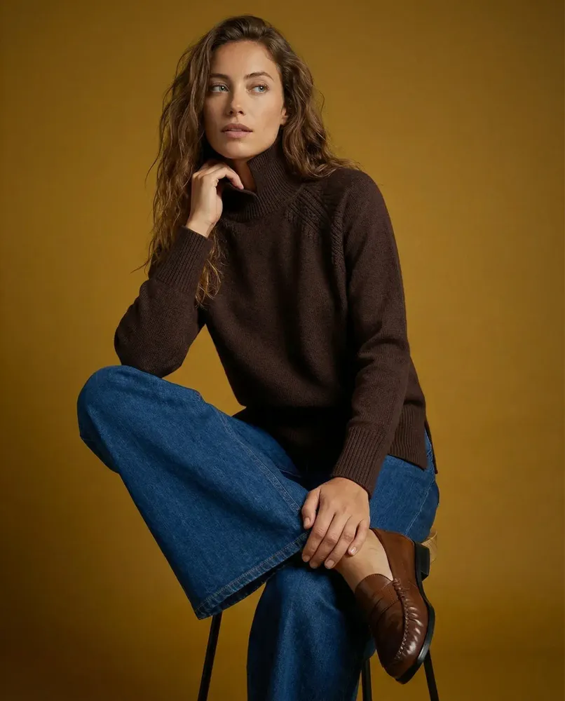 Prêt-à-porter - 500 . PULL COL MONTANT LIPSI - STELLA FOREST