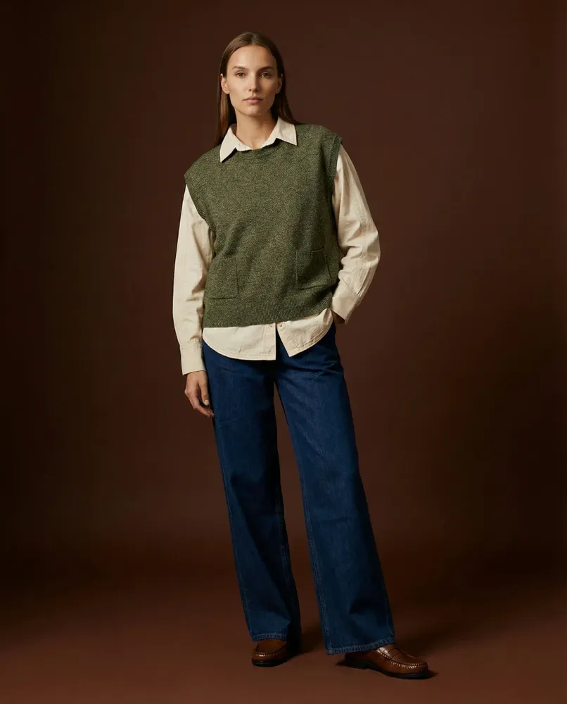 Apparel - 503 . SM MOULINE DARIA SWEATER - STELLA FOREST