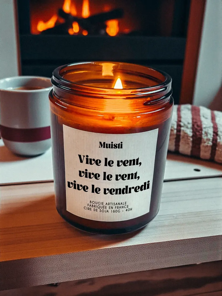 Decorative objects - Scented Candle - Vive le vent - White Musk - 160g - MUISTI