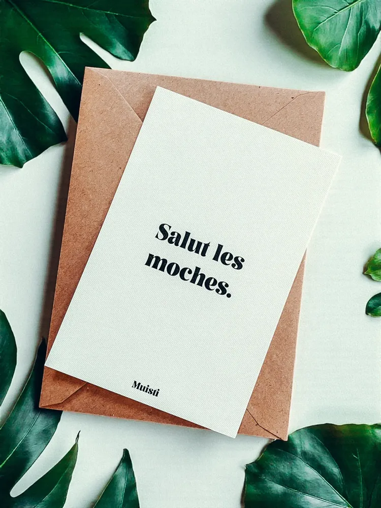 Card shop - Postcard message - Hello ugly people - Size 10x15cm - MUISTI