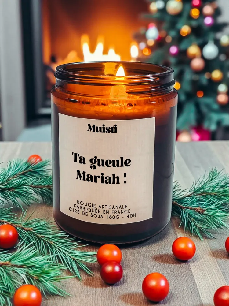 Objets de décoration - Bougie Parfumée - Ta gueule Mariah ! - Musc blanc – 160g - MUISTI