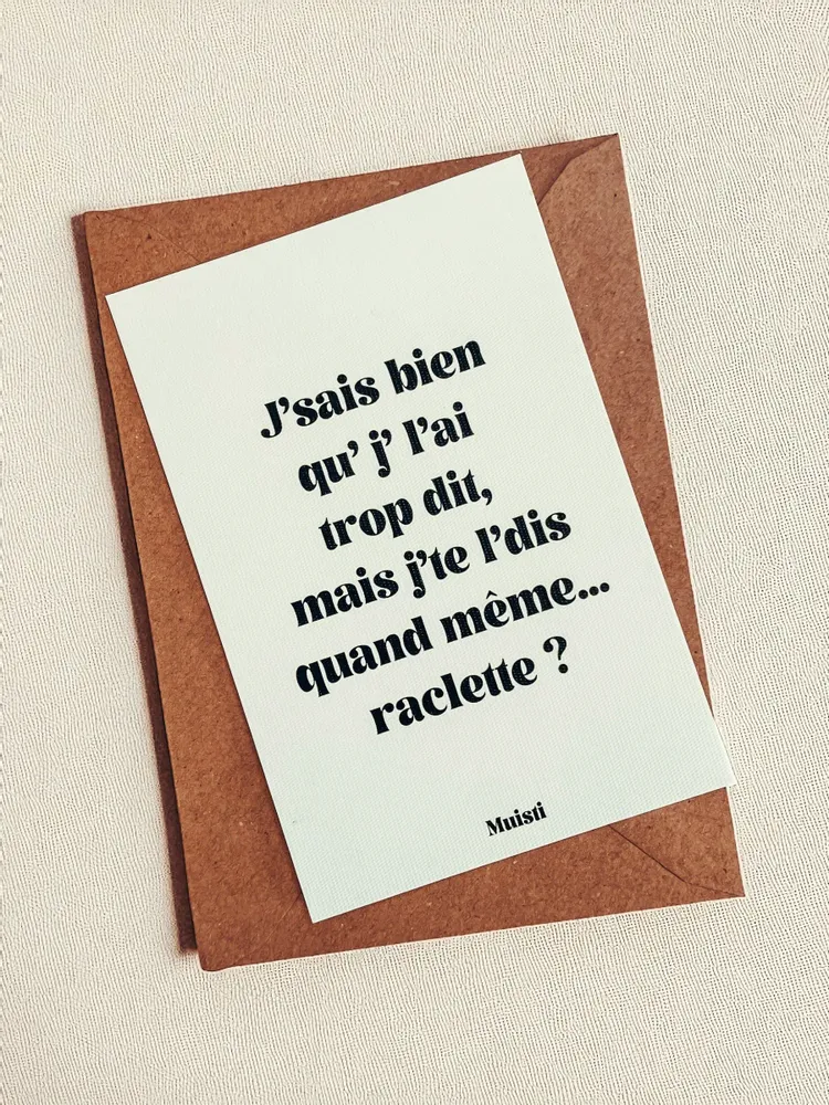 Carterie - Carte postale message - J'sais bien qu'l'ai trop dit – Format 10x15cm - MUISTI