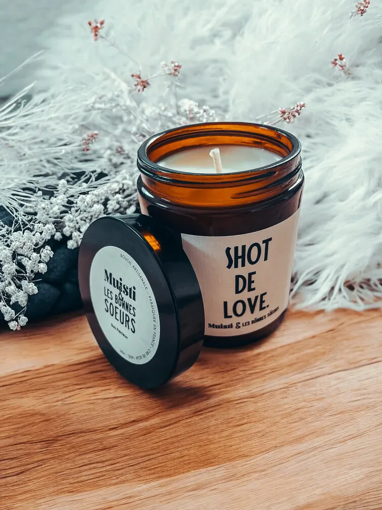 Objets de décoration - Bougie Muisti & LBS - Shot de love – Parfum Fleur d’oranger – 160g - MUISTI