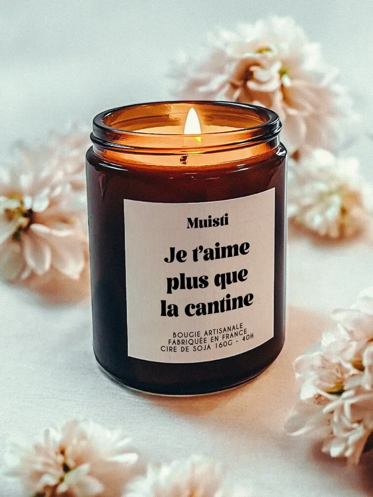 Decorative objects - Scented Candle - I love you more than the cafeteria - White Musk - 160g - MUISTI