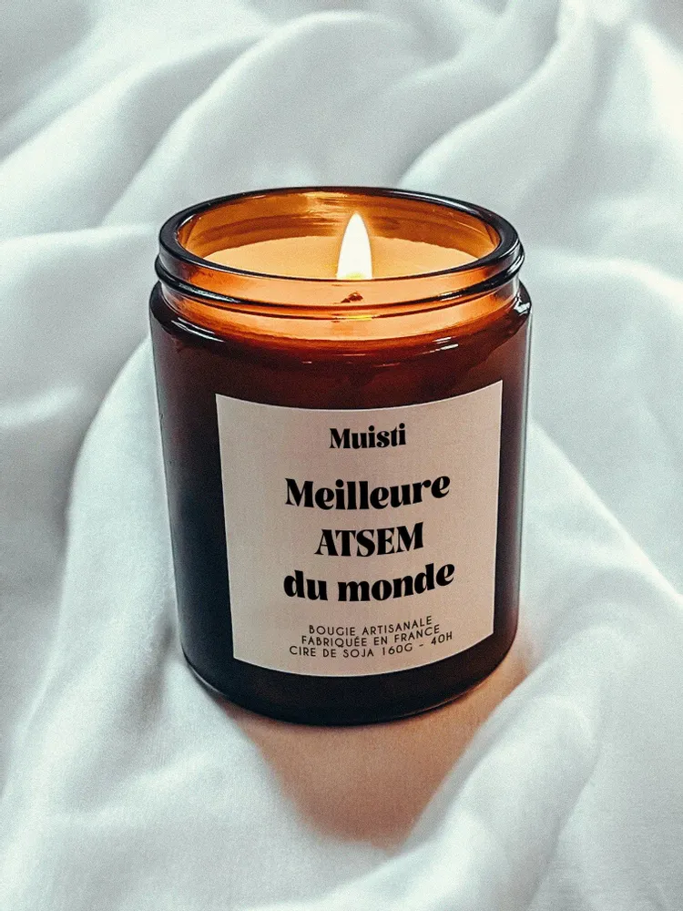 Decorative objects - Scented Candle - Best ATSEM in the World - White Musk - 160g - MUISTI
